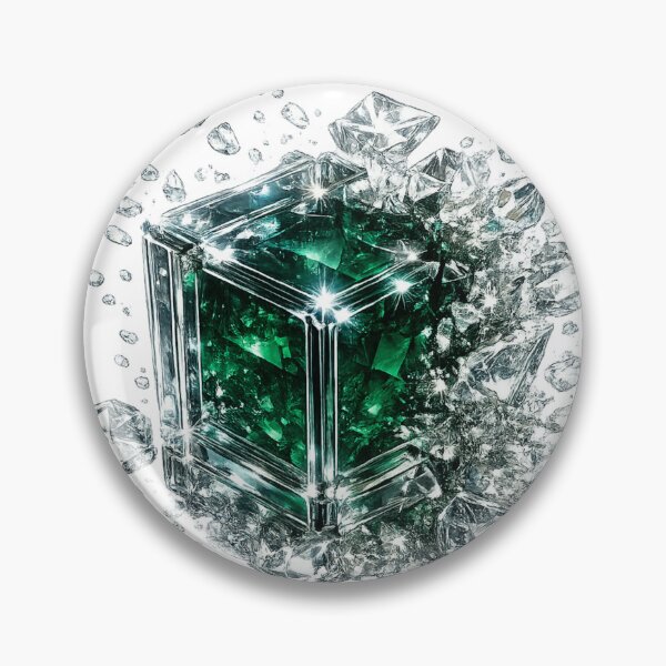 Item preview, Shattered Emerald Glass Cube - Crystal Explosion 3D designed and sold by LiMarchee.