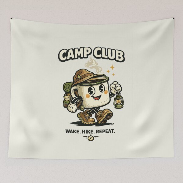 Item preview, Camp Club Wake Hike Repeat designed and sold by HoopeStylee.