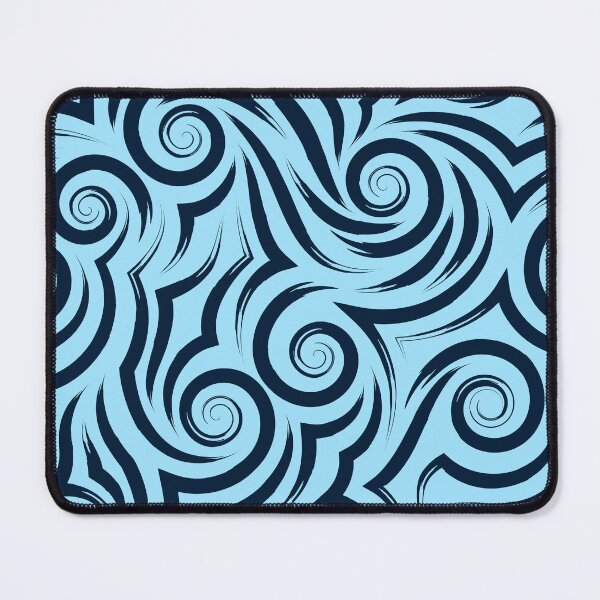 Item preview, Ice Blue Tribal Ocean Swirl Wave Pattern designed and sold by Jyoti Digital Artist.