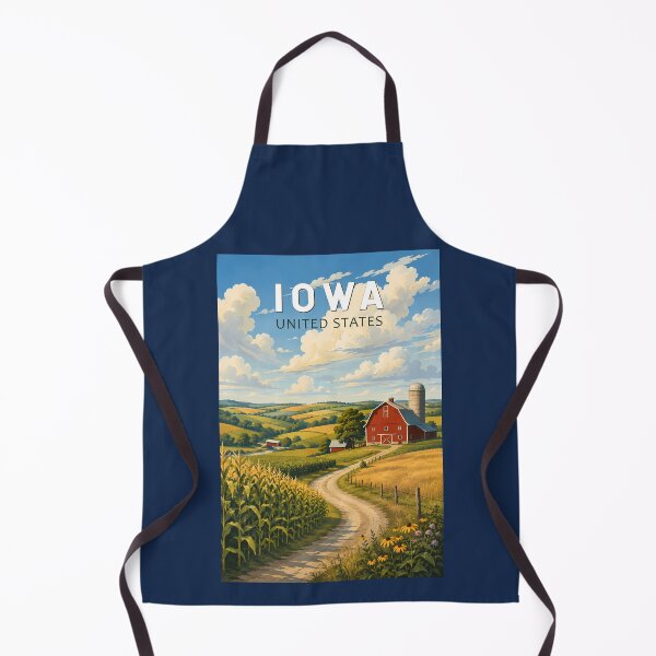 Item preview, Iowa Illustration Travel Art Vintage designed and sold by KrisSidDesigns.