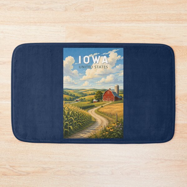 Item preview, Iowa Illustration Travel Art Vintage designed and sold by KrisSidDesigns.