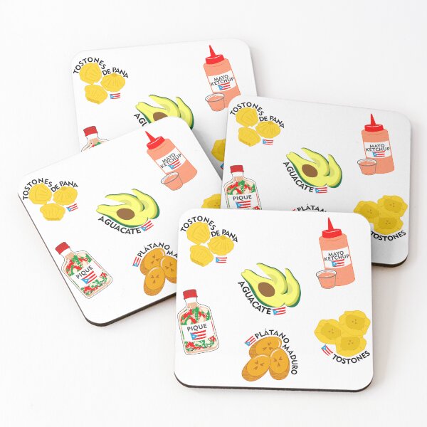 Item preview, Puerto Rico Food Side Dishes Boricua Tostones Avocado Mayo Ketchup Fried Plantains Pique Hot Sauce designed and sold by byDarling.