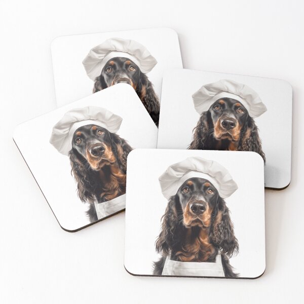 Item preview, Gordon Setter Chef Dog Funny Cooking Apron Hat Cute Pet Portrait designed and sold by LazyOwlStore.