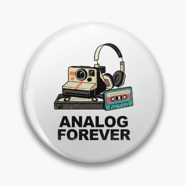 Item preview, analog forever Retro Vintage Minimalist Graphic designed and sold by Probably Fine Design.