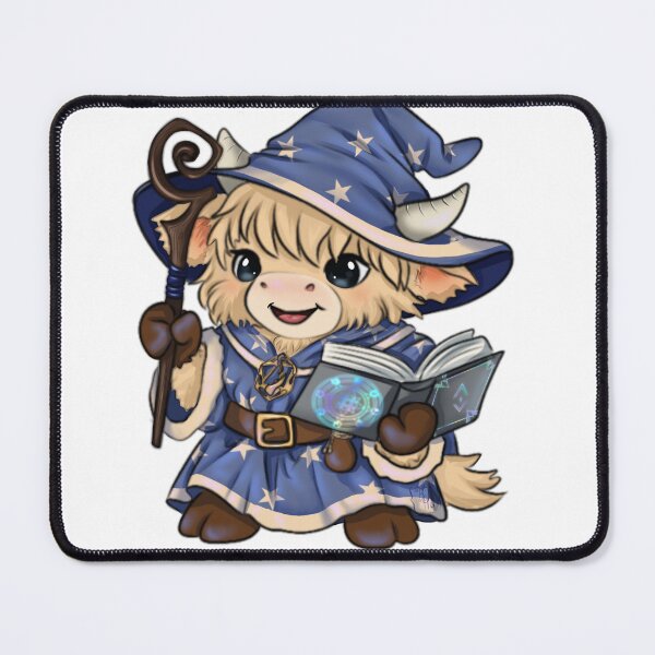 Item preview, Cute Chibi Wizard Highland Cow designed and sold by kjmastersart.