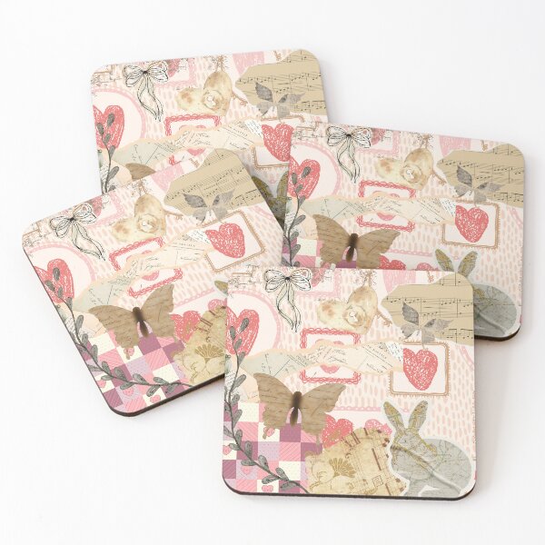 Item preview, Vintage Rabbit and Butterflies Scrapbook Collage designed and sold by Zenna MT 1.