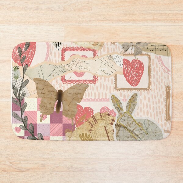 Item preview, Vintage Rabbit and Butterflies Scrapbook Collage designed and sold by Zenna MT 1.