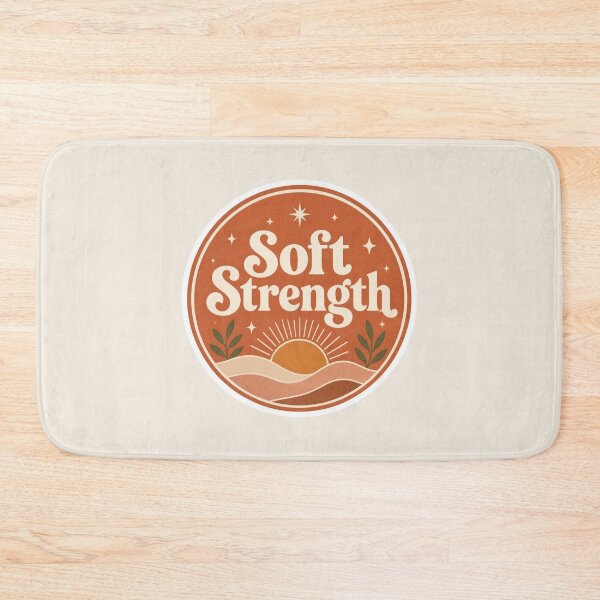 Item preview, Soft Strength – Retro Boho Affirmation Badge Sticker designed and sold by Cerys-GS.