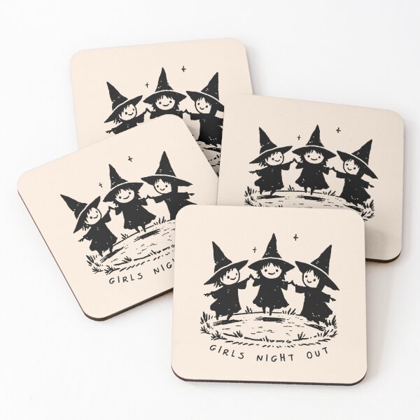 Item preview, Girls Night Out: Cute Witch Halloween Art designed and sold by oneofthesedayys.