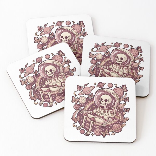 Item preview, Skeleton Astronaut Floating Among Planets and Butterflies in Space designed and sold by MisteryDesigner.