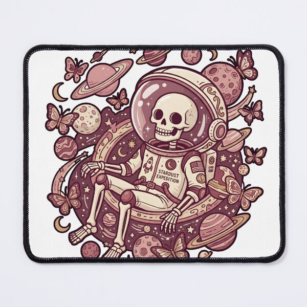 Item preview, Skeleton Astronaut Floating Among Planets and Butterflies in Space designed and sold by MisteryDesigner.