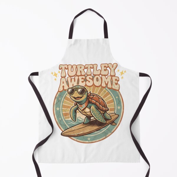 Item preview, Turtley Awesome Funny Surfing Turtle - Retro 70s Summer designed and sold by Neurospicy Trolls.