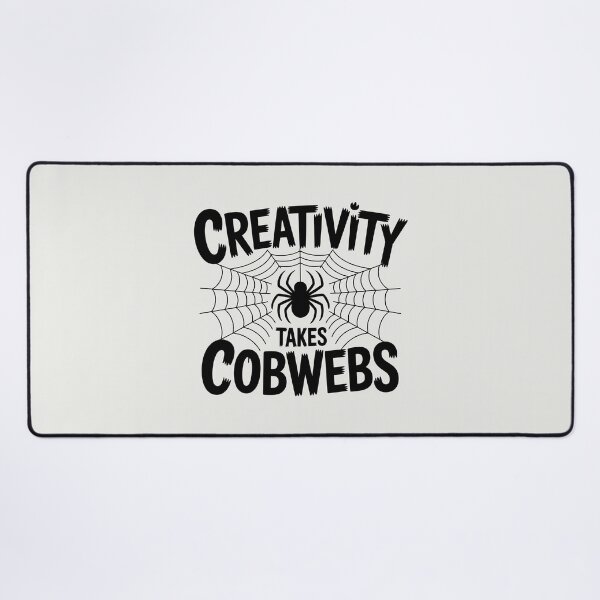 Item preview, Creativity Takes Cobwebs – Funny Halloween Spider Design designed and sold by Jollys-ArtShop.