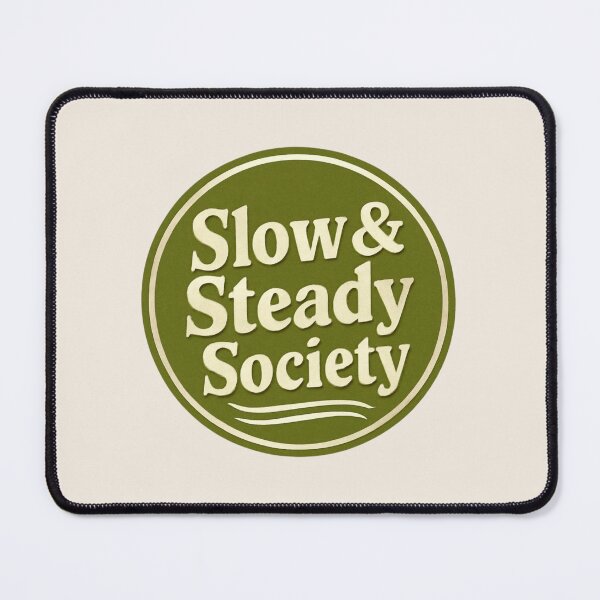 Item preview, Slow & Steady Society – Retro Boho Affirmation Badge Sticker designed and sold by Cerys-GS.