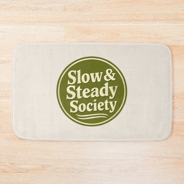 Item preview, Slow & Steady Society – Retro Boho Affirmation Badge Sticker designed and sold by Cerys-GS.