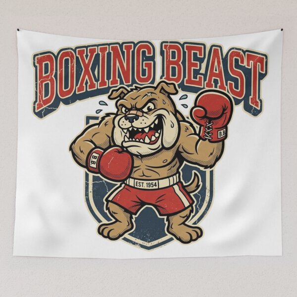 Item preview, Boxing Beast Retro Mascot designed and sold by Martial-Art-23.