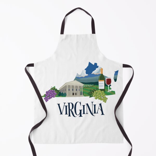 Item preview, Virginia Wine Country Map Landmark Art designed and sold by AhinoraArtShop.