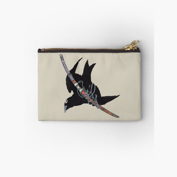 Item preview, Japanese Animal Art - Crow - Modern Ukiyo-e - Japandi, Beige designed and sold by Black Swallow.
