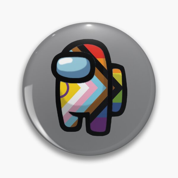 Item preview, among us crewmate - progress rainbow pride (version 2) designed and sold by noob publishing.