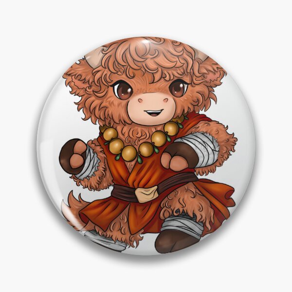 Item preview, Cute Chibi Monk Highland Cow designed and sold by kjmastersart.