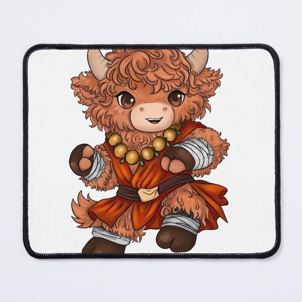 Item preview, Cute Chibi Monk Highland Cow designed and sold by kjmastersart.