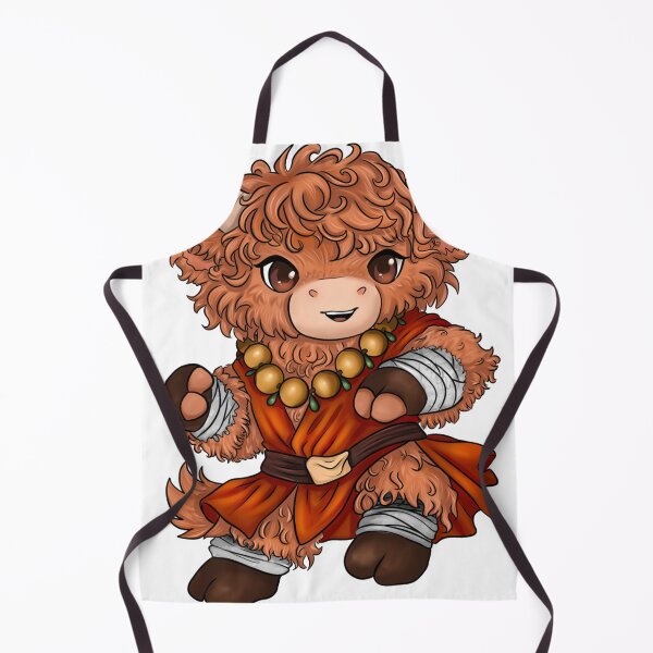 Item preview, Cute Chibi Monk Highland Cow designed and sold by kjmastersart.