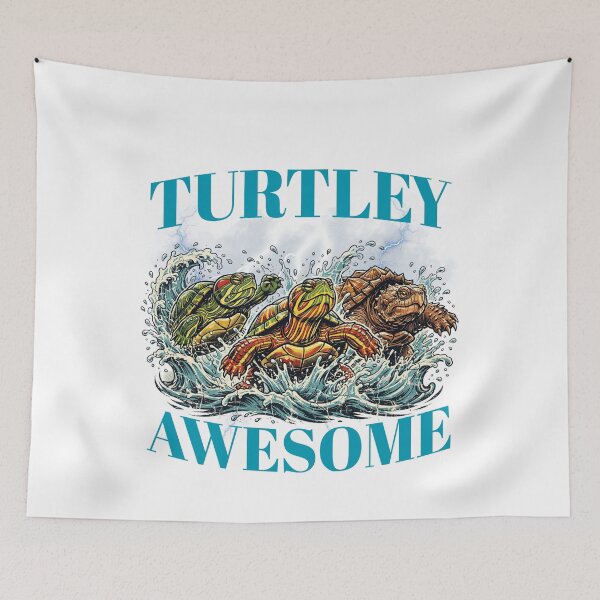 Item preview, Turtley Awesome Bootleg - Three Turtles Racing Through Waves designed and sold by Neurospicy Trolls.