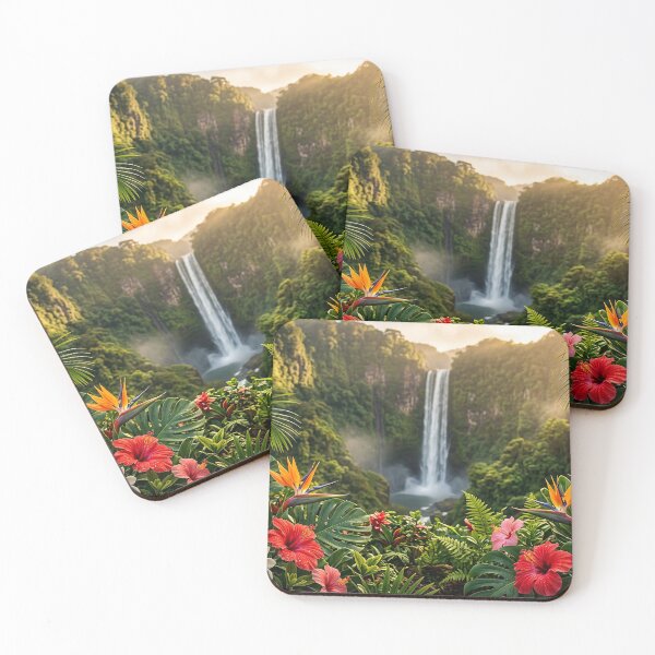 Item preview, Tropical Waterfall Exotic Flowers designed and sold by Hawaii26.