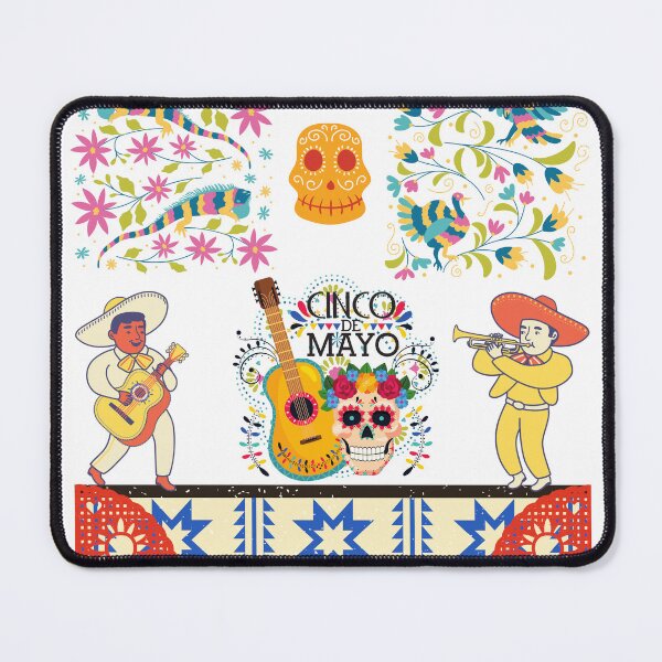 Item preview, Cinco de Mayo Mexican Folk Art – Mariachi Sugar Skull Fiesta designed and sold by DervoTeck2767.