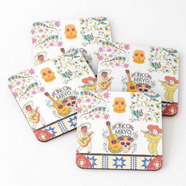 Item preview, Cinco de Mayo Mexican Folk Art – Mariachi Sugar Skull Fiesta designed and sold by DervoTeck2767.