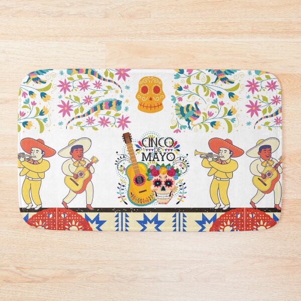 Item preview, Cinco de Mayo Mexican Folk Art – Mariachi Sugar Skull Fiesta designed and sold by DervoTeck2767.
