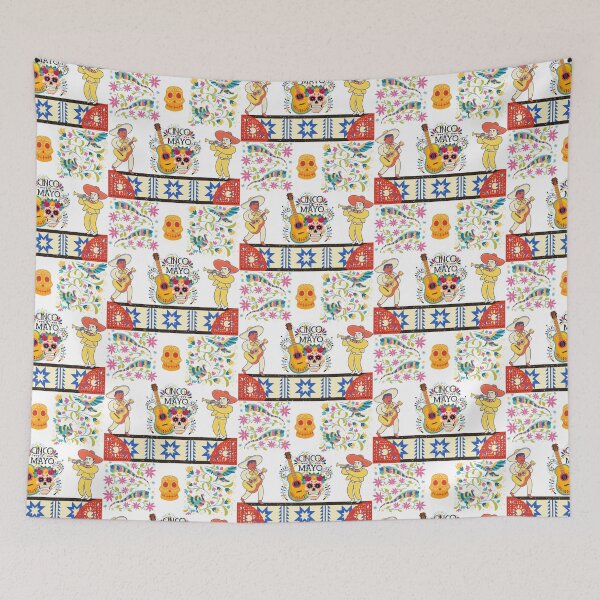 Item preview, Cinco de Mayo Mexican Folk Art – Mariachi Sugar Skull Fiesta designed and sold by DervoTeck2767.