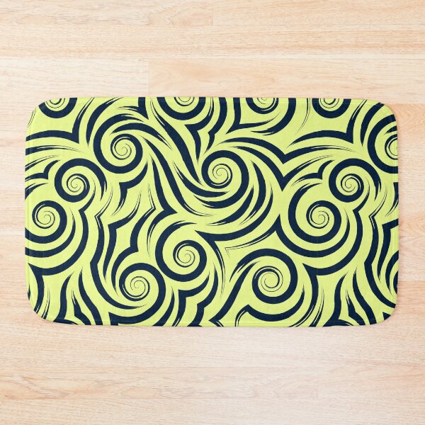 Item preview, ​Lime Yellow Tribal Swirl Wave Pattern designed and sold by ​Jyoti Digital Artist.