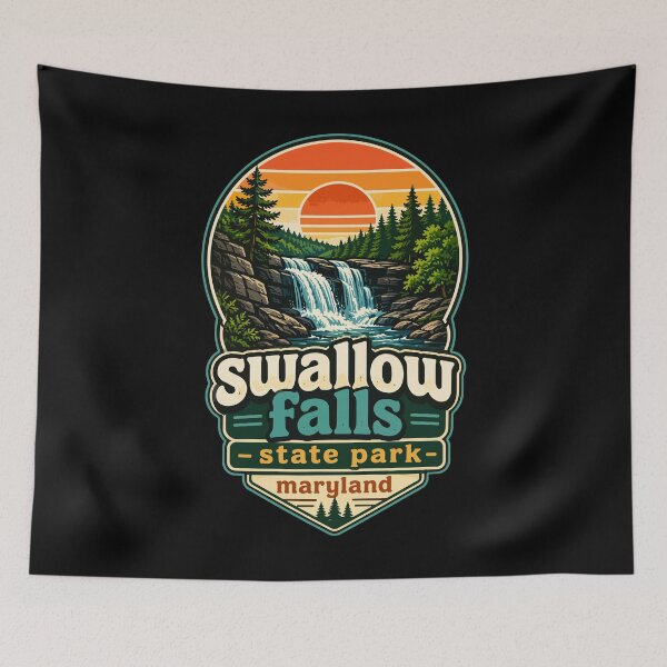Item preview, Swallow Falls State Park Maryland Retro designed and sold by TomFrontierArt.