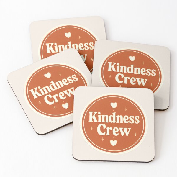 Item preview, Kindness Crew – Retro Boho Affirmation Badge Sticker designed and sold by Cerys-GS.