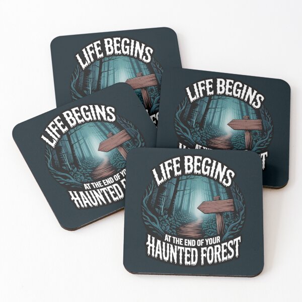 Item preview, Life Begins at the End of Your Haunted Forest – Spooky Halloween Design designed and sold by Jollys-ArtShop.