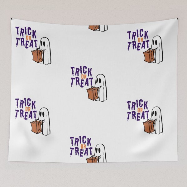 Item preview, Trick or Treat Ghost – Cute Halloween Candy Bag Illustration designed and sold by EdgeSphere.