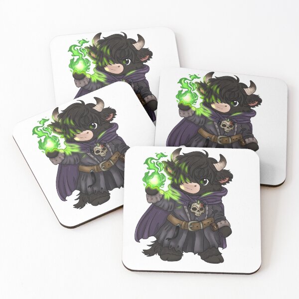 Item preview, Cute Chibi Warlock Highland Cow designed and sold by kjmastersart.