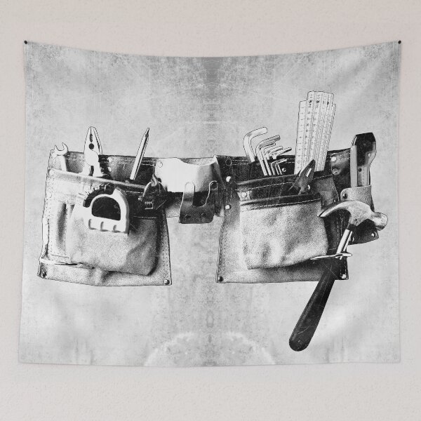 Item preview, Fully Loaded Leather Carpenter's Tool Belt designed and sold by Ghoul Enterprises.