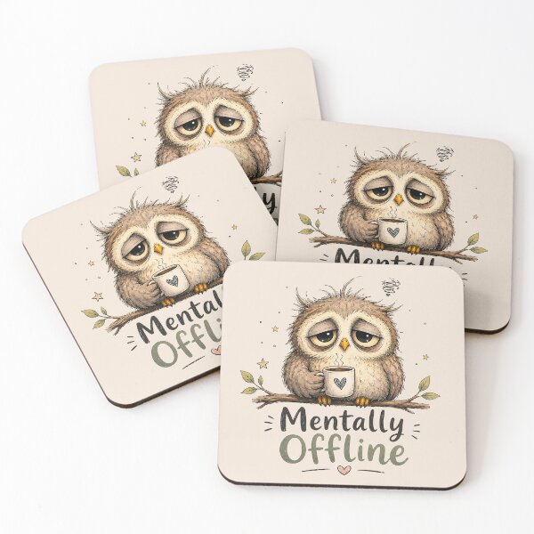 Item preview, Mentally Offline Owl designed and sold by Sasas Design.