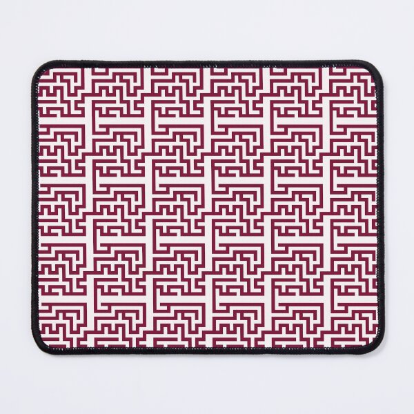 Item preview, Modern Rose Bud Cherry, Wine Red Maze Pattern designed and sold by WD-Artist.