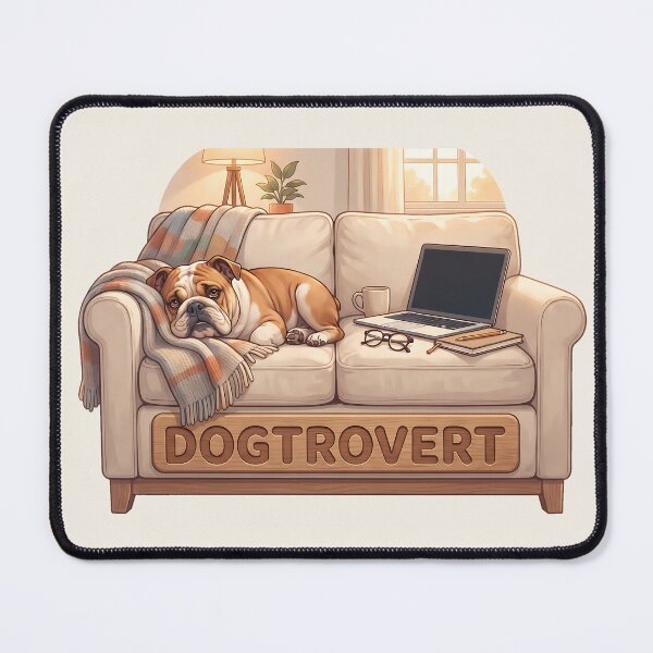 Item preview, Cozy Dogtrovert English Bulldog Sofa designed and sold by MythicCotton.