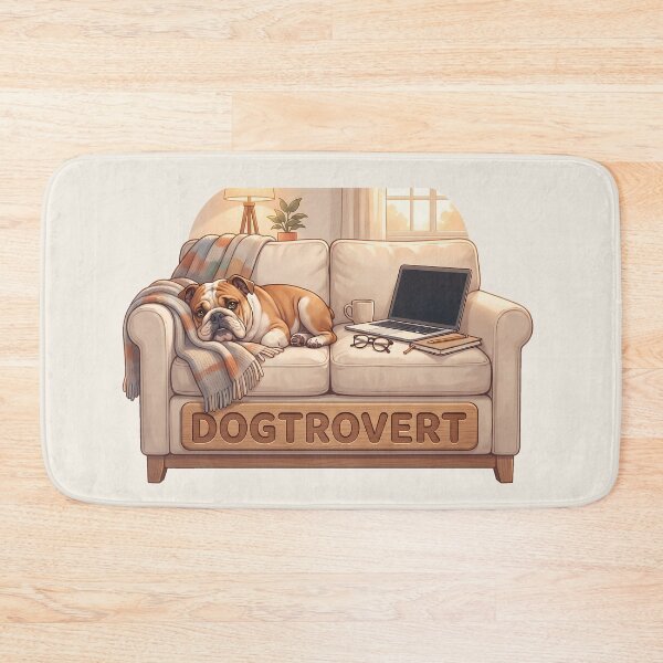 Item preview, Cozy Dogtrovert English Bulldog Sofa designed and sold by MythicCotton.