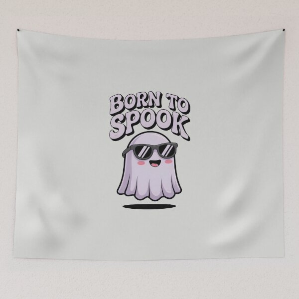 Item preview, Born to Spook – Funny Halloween Ghost Design designed and sold by Jollys-ArtShop.