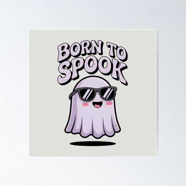 Item preview, Born to Spook – Funny Halloween Ghost Design designed and sold by Jollys-ArtShop.