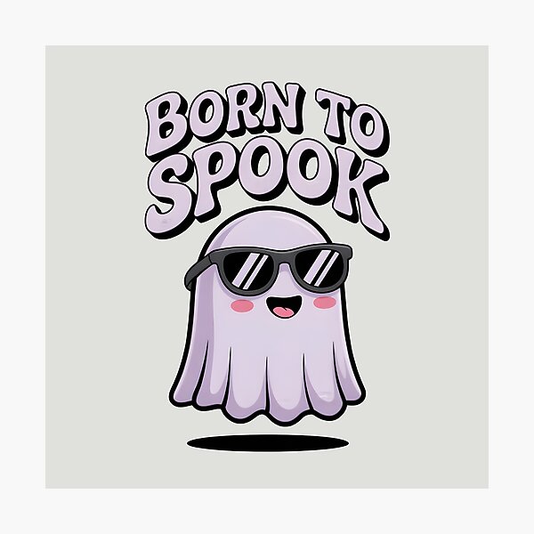 Item preview, Born to Spook – Funny Halloween Ghost Design designed and sold by Jollys-ArtShop.