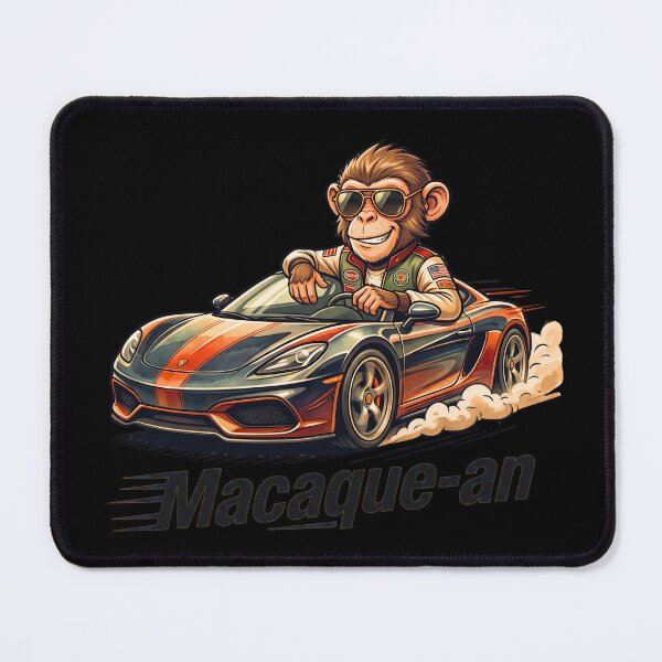 Item preview, Macaque-an Go Faster Than Yours Funny Monkey Car Pun Design designed and sold by khaled-bahaa.
