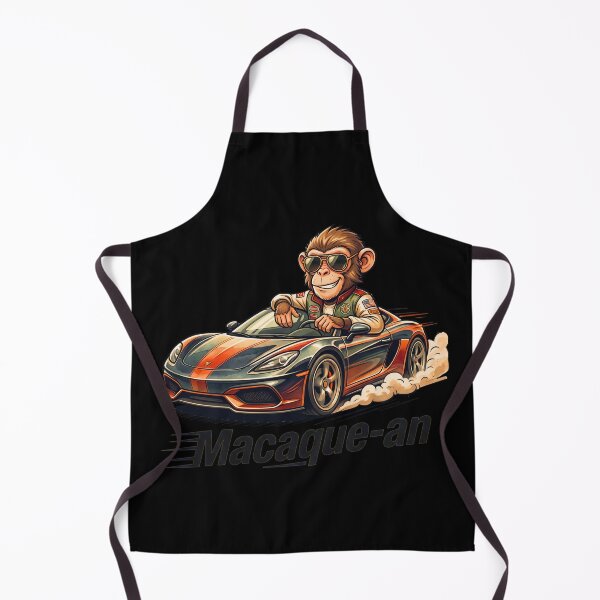 Item preview, Macaque-an Go Faster Than Yours Funny Monkey Car Pun Design designed and sold by khaled-bahaa.