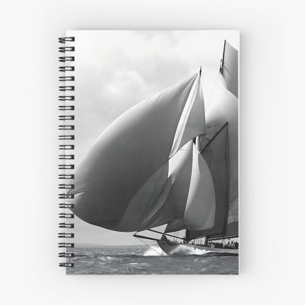 Item preview, Sailing Yacht Suzanne, 1911, Beken of Cowes sailing yacht racing nautical black and white vintage photograph designed and sold by Astrid Arkhangelsky.