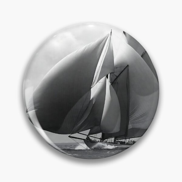 Item preview, Sailing Yacht Suzanne, 1911, Beken of Cowes sailing yacht racing nautical black and white vintage photograph designed and sold by Astrid Arkhangelsky.